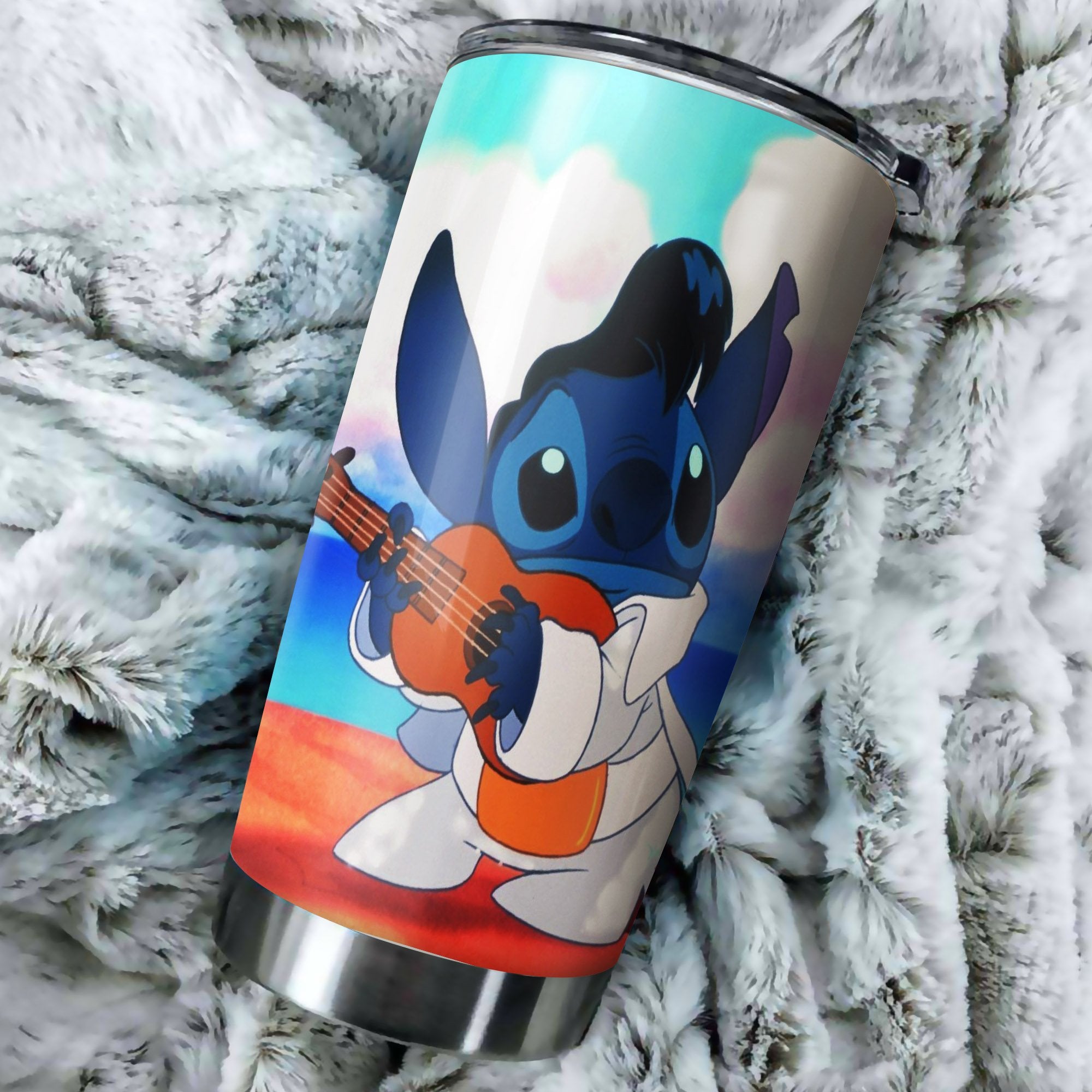 Stitch Elvis Presley Tumbler Perfect Birthday Best Gift Stainless Traveling Mugs 2021