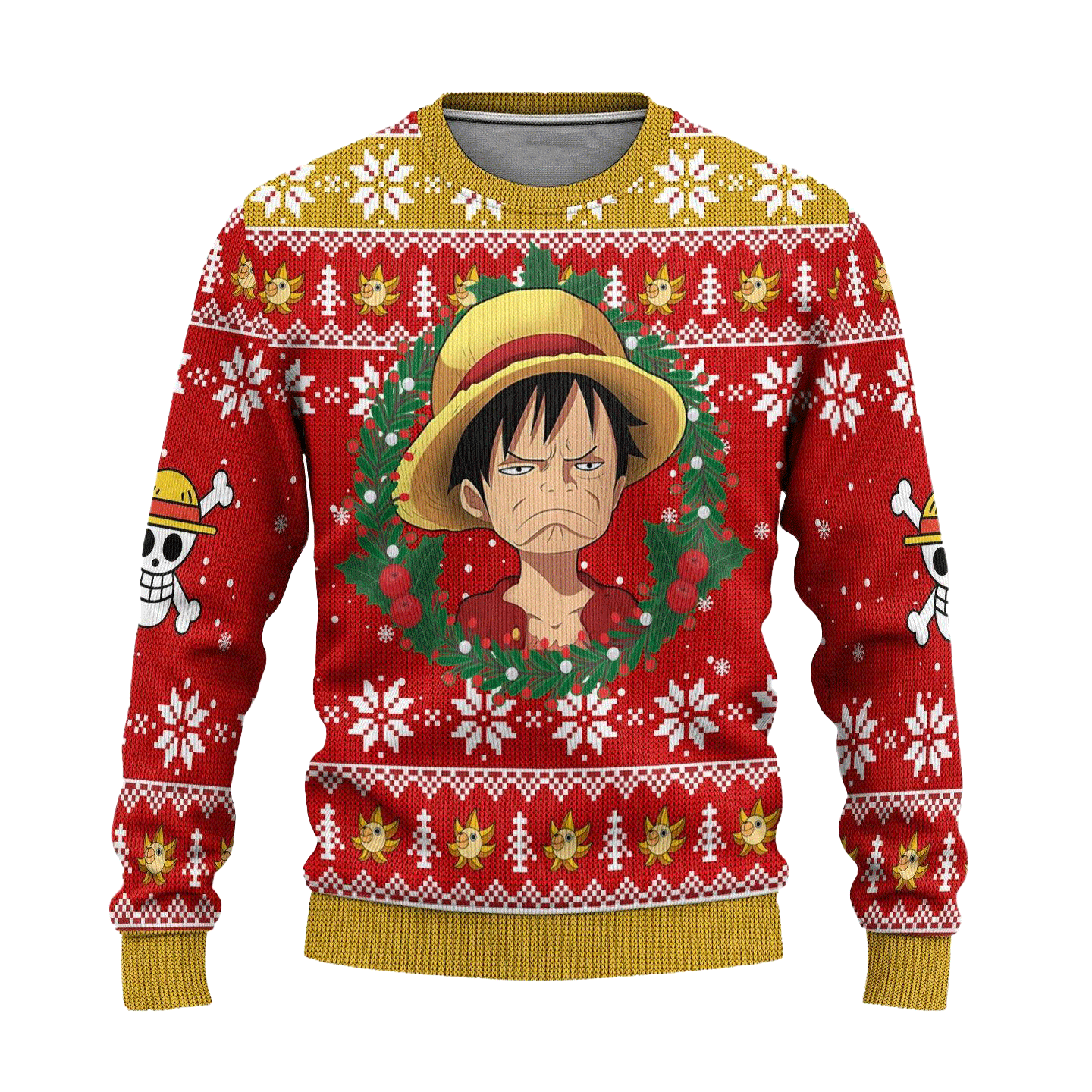 Luffy One Piece Anime Ugly Christmas Sweater Xmas Gift