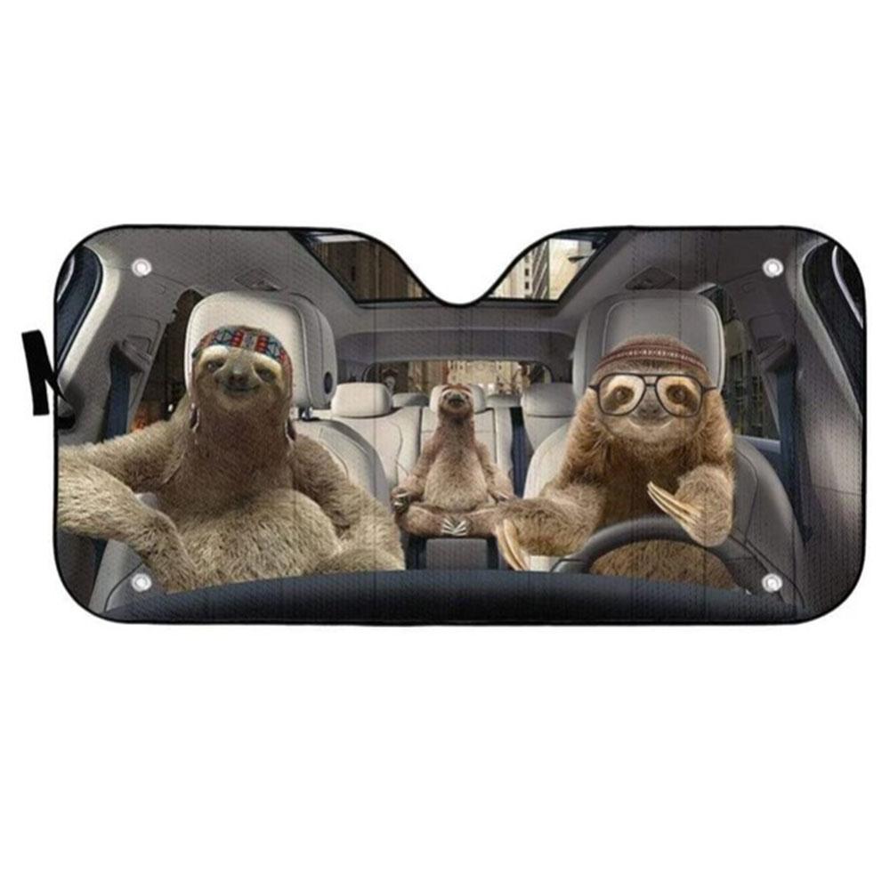 Sloths Custom Car Auto Sun Shades Windshield Accessories Decor Gift