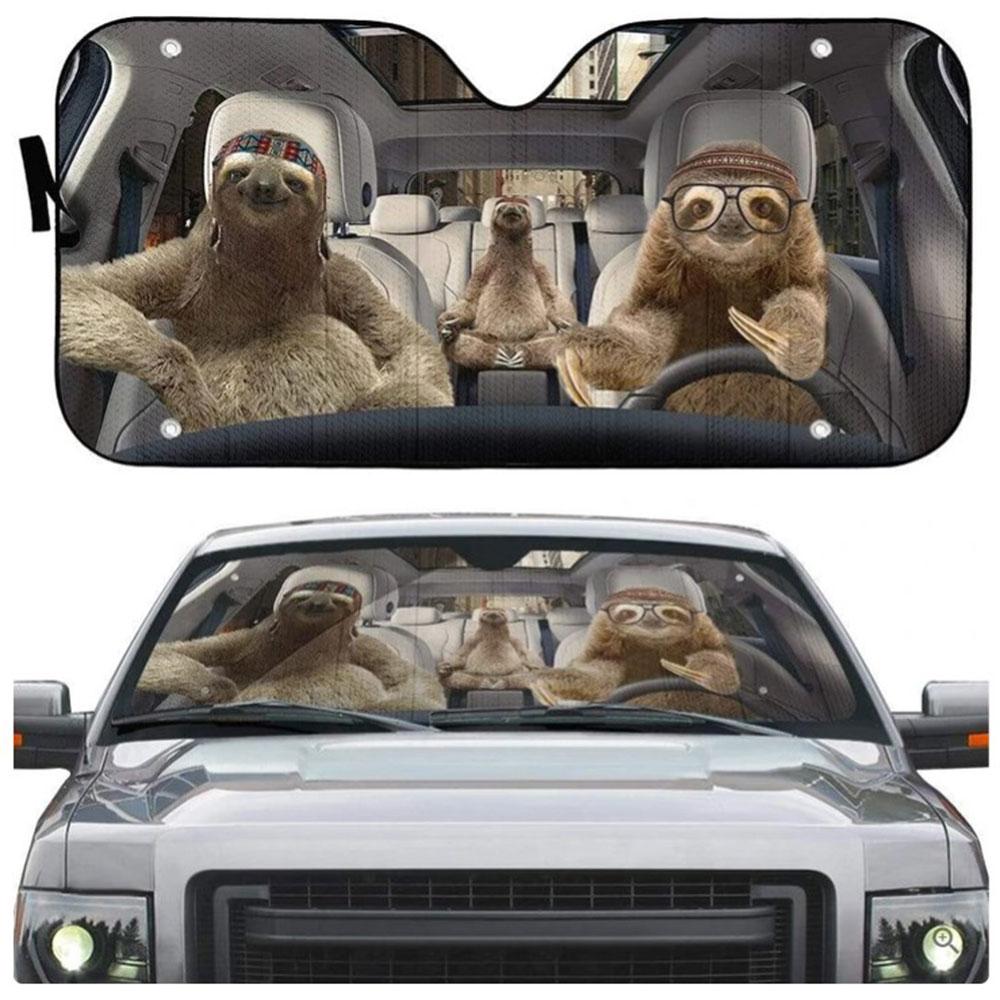 Sloths Custom Car Auto Sun Shades Windshield Accessories Decor Gift