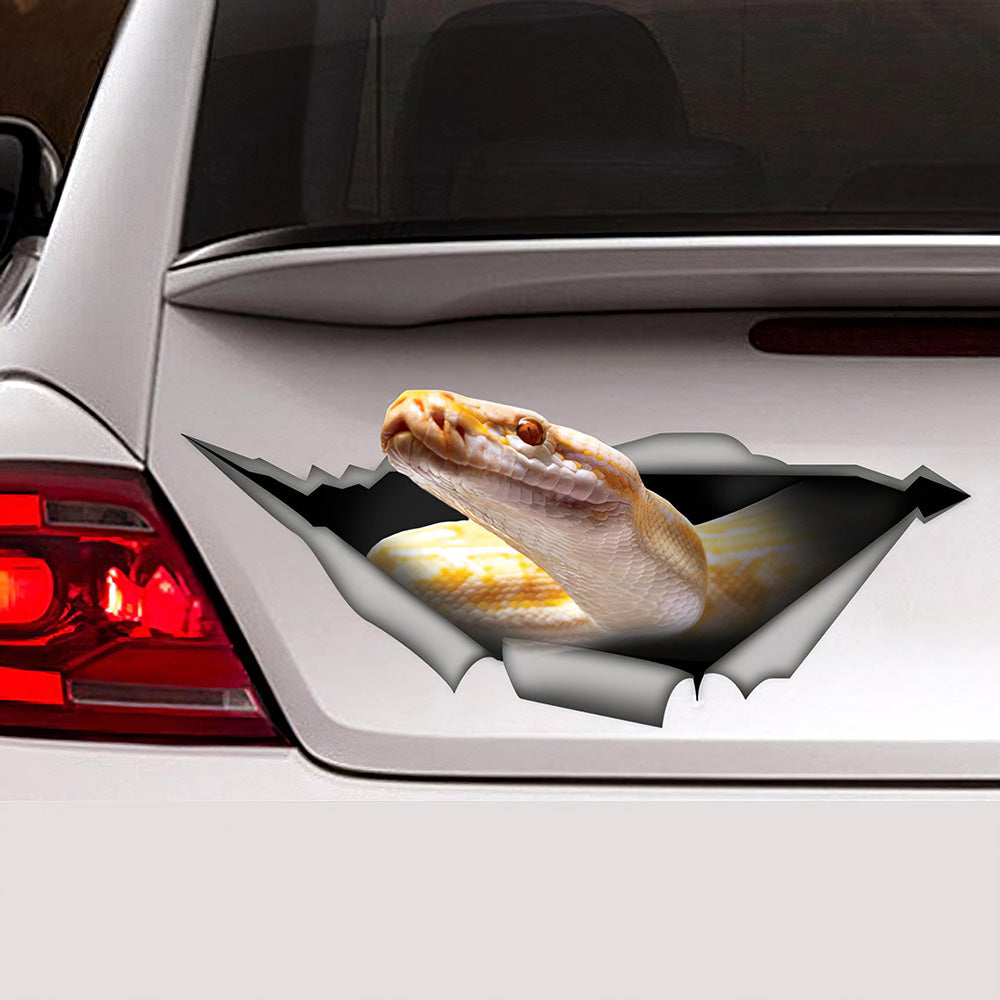 Best Albino Burmese Python Car 2 Car 3D Stickers Decal Car Accessories Car Decoration Amazing Gift Idea