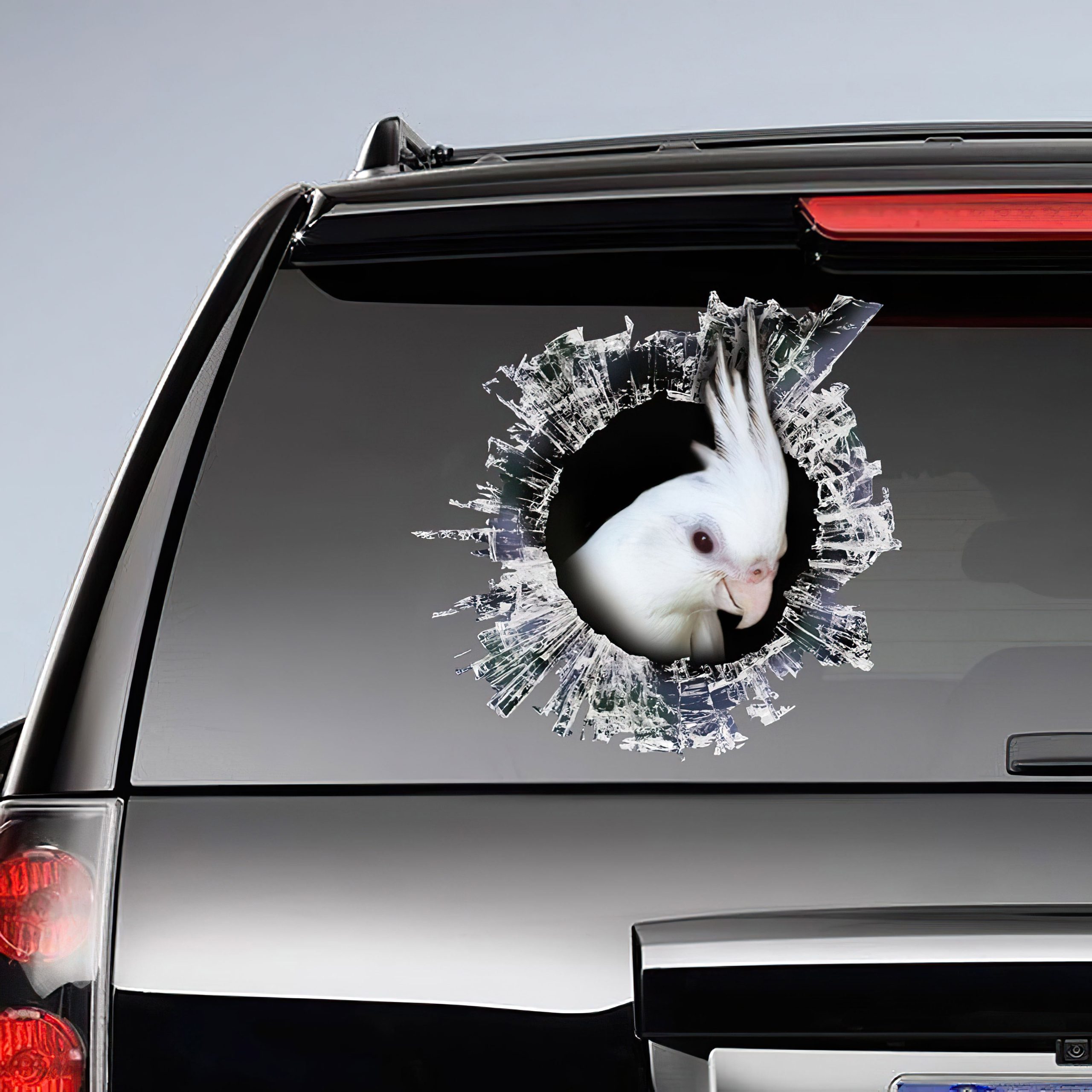 Best Albino Cockatiel Window Car 3D Stickers Decal Car Accessories Car Decoration Amazing Gift Idea