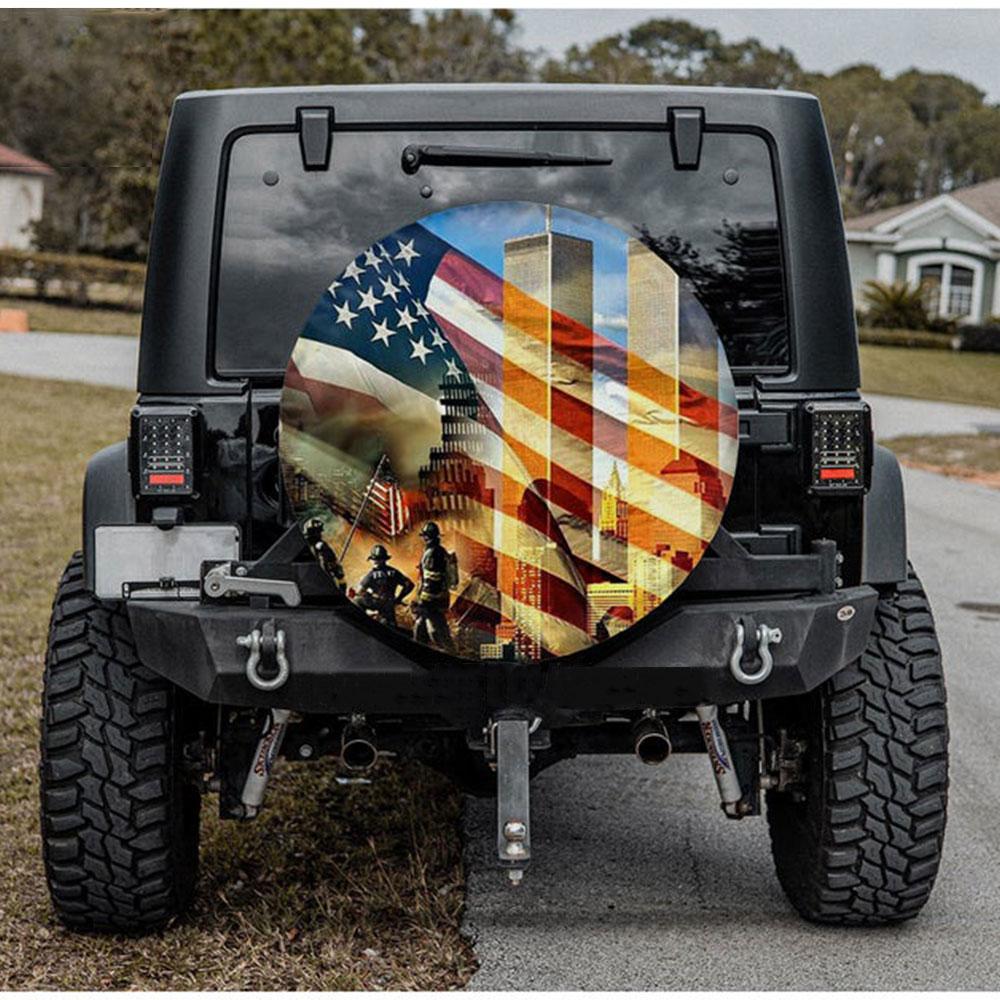 Patriots Day Jeep Car Spare Tire Cover Gift For Campers
