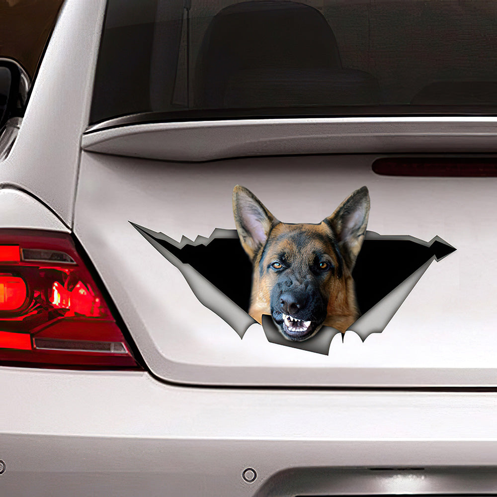 Best Angry German Shepherd 2 Car 3D Stickers Decal Car Accessories Car Decoration Amazing Gift Idea