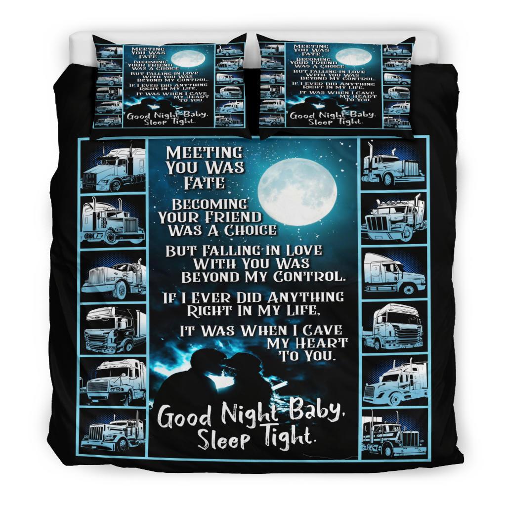 Trucker Driver Quilt Bedding Duvet Cover And Pillowcase Set