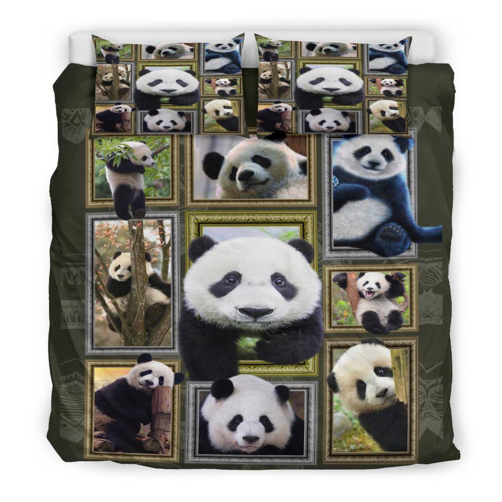 Panda 3D Quilt Bedding Duvet Cover And Pillowcase Set