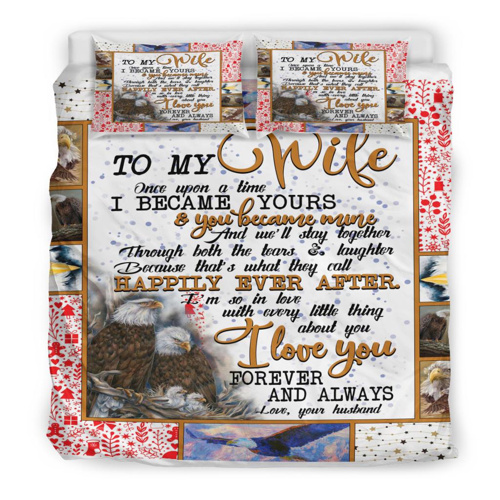 To My Wife Quilt Bedding Duvet Cover And Pillowcase Set