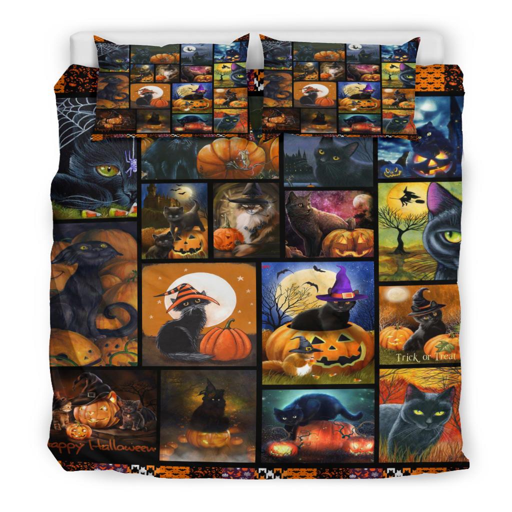 Quilt Cat Halloween Copy Bedding Duvet Cover And Pillowcase Set
