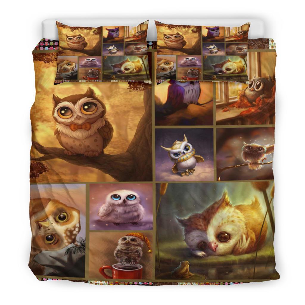 Quilt Owl Art Bedding Duvet Cover And Pillowcase Set