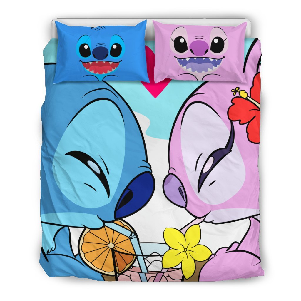 Stitch & Angel Bedding Set 6Duvet Cover And Pillowcase Set