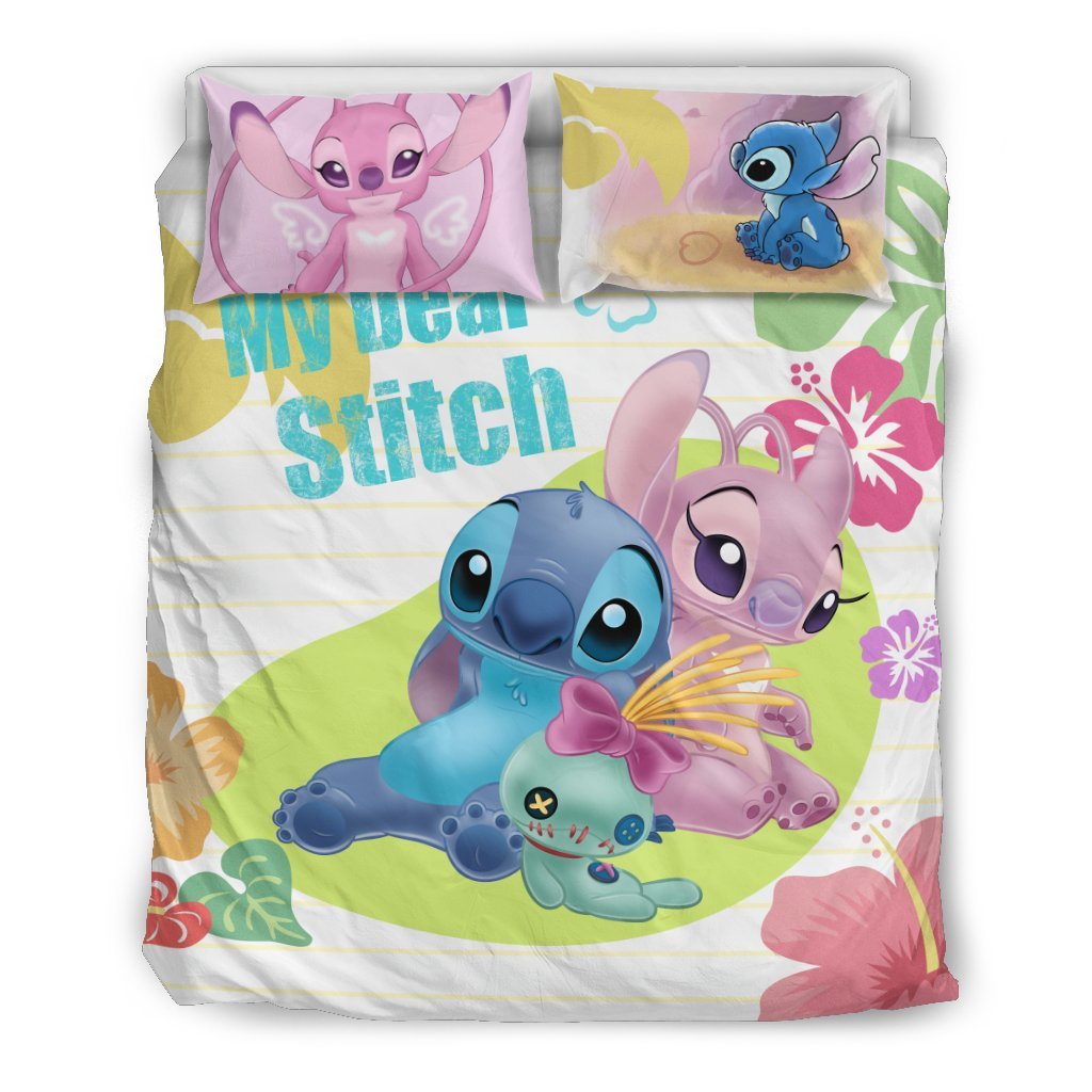 Stitch, Angel & Scrump Bedding Set 14Duvet Cover And Pillowcase Set