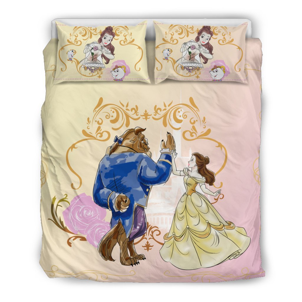 Beauty And The Beast Bedding Set 2Duvet Cover And Pillowcase Set