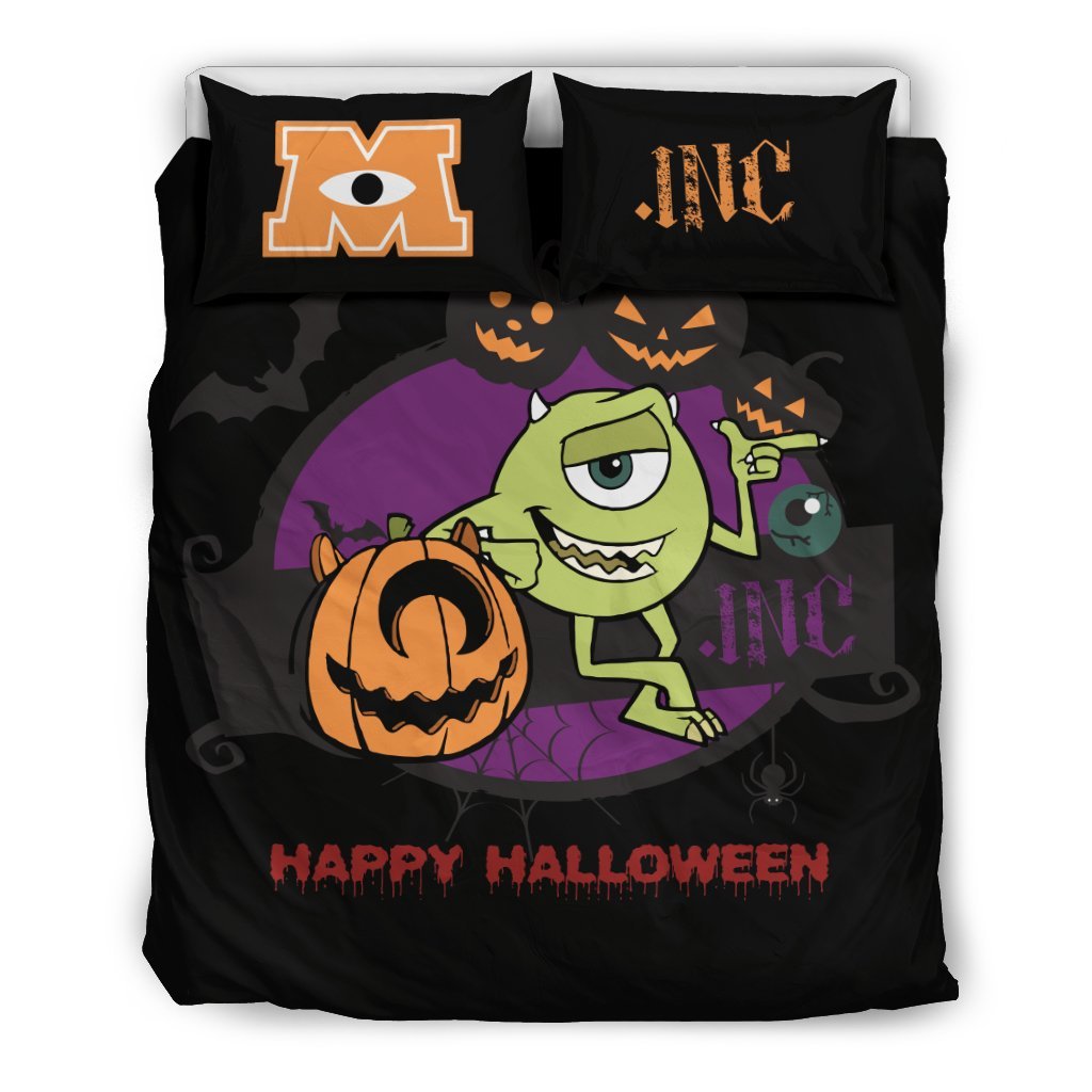 Monster Inc Happy Halloween Bedding SetDuvet Cover And Pillowcase Set