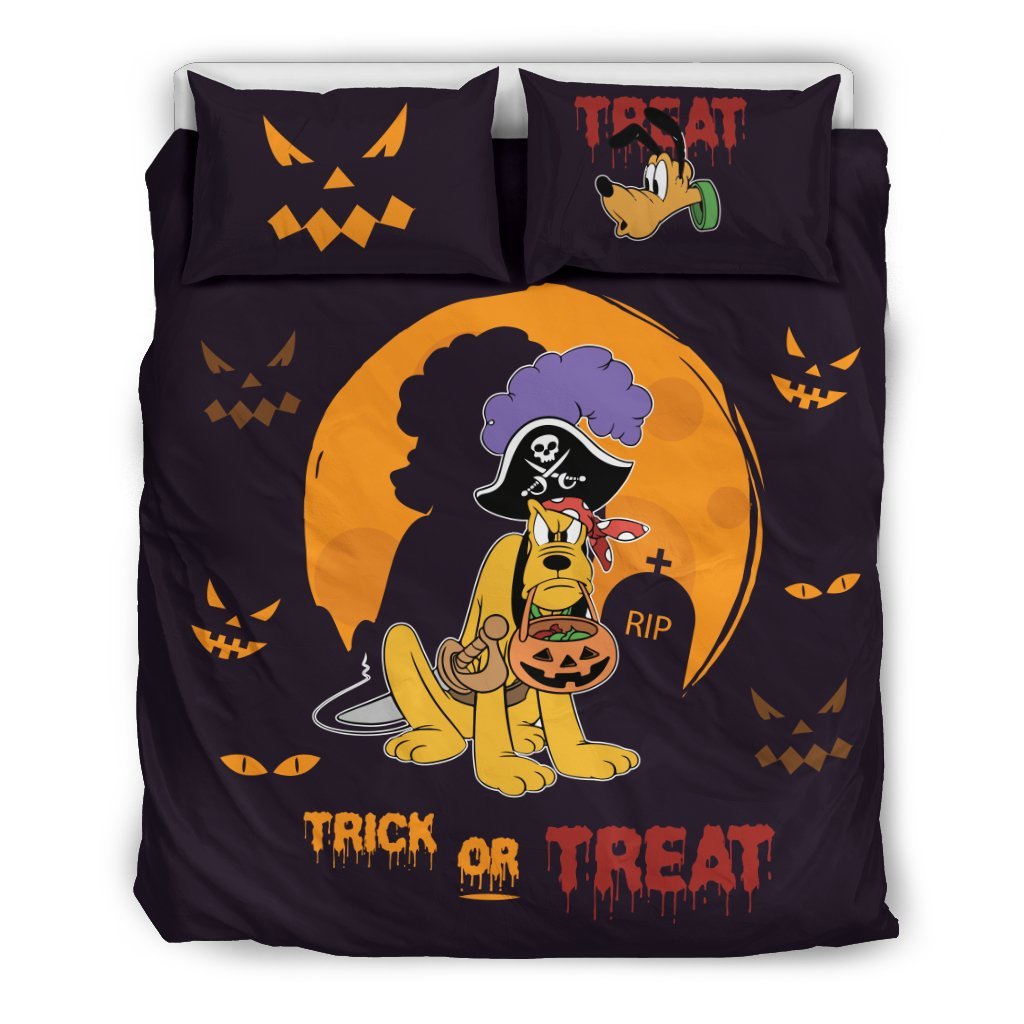 Pluto Trick Or Treat Bedding Set 1Duvet Cover And Pillowcase Set