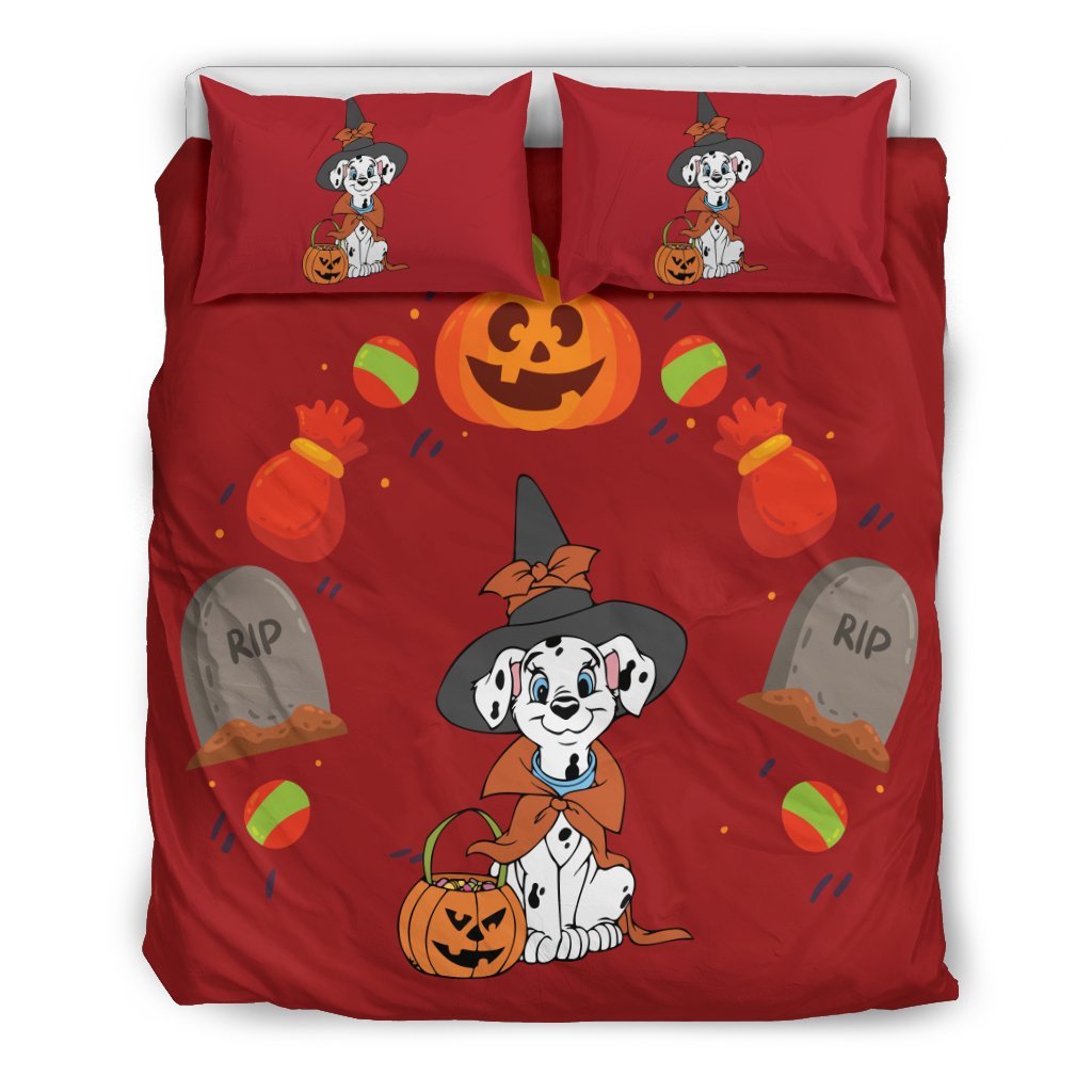 Dalmatian Halloween Bedding Set 2Duvet Cover And Pillowcase Set