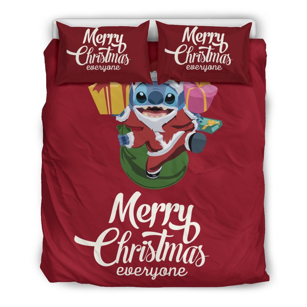 Stitch Christmas Bedding Set 2Duvet Cover And Pillowcase Set