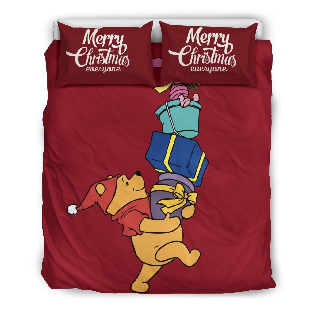 Winnie The Pooh Christmas Bedding Set 1Duvet Cover And Pillowcase Set