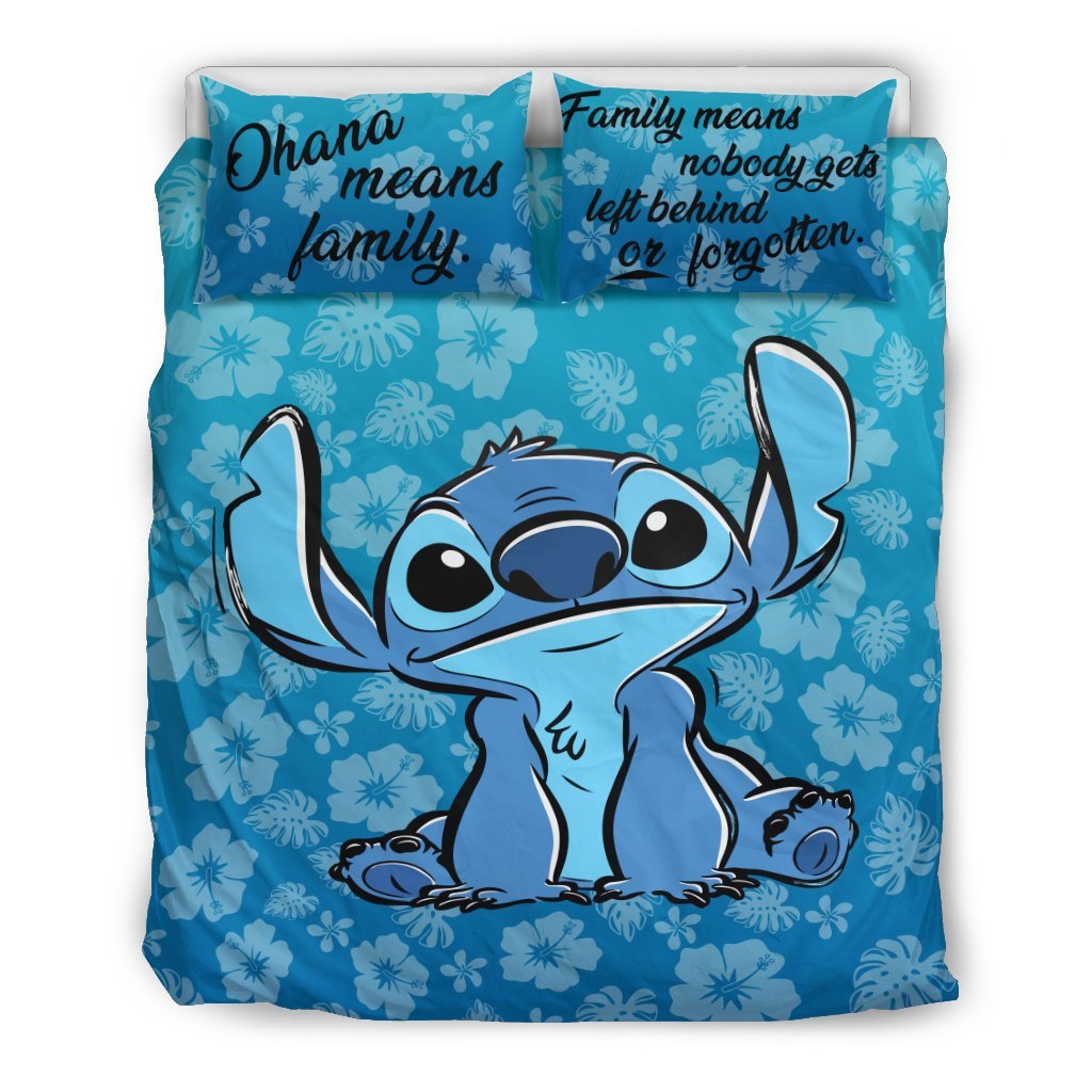 Stitch Ohana Bedding SetDuvet Cover And Pillowcase Set