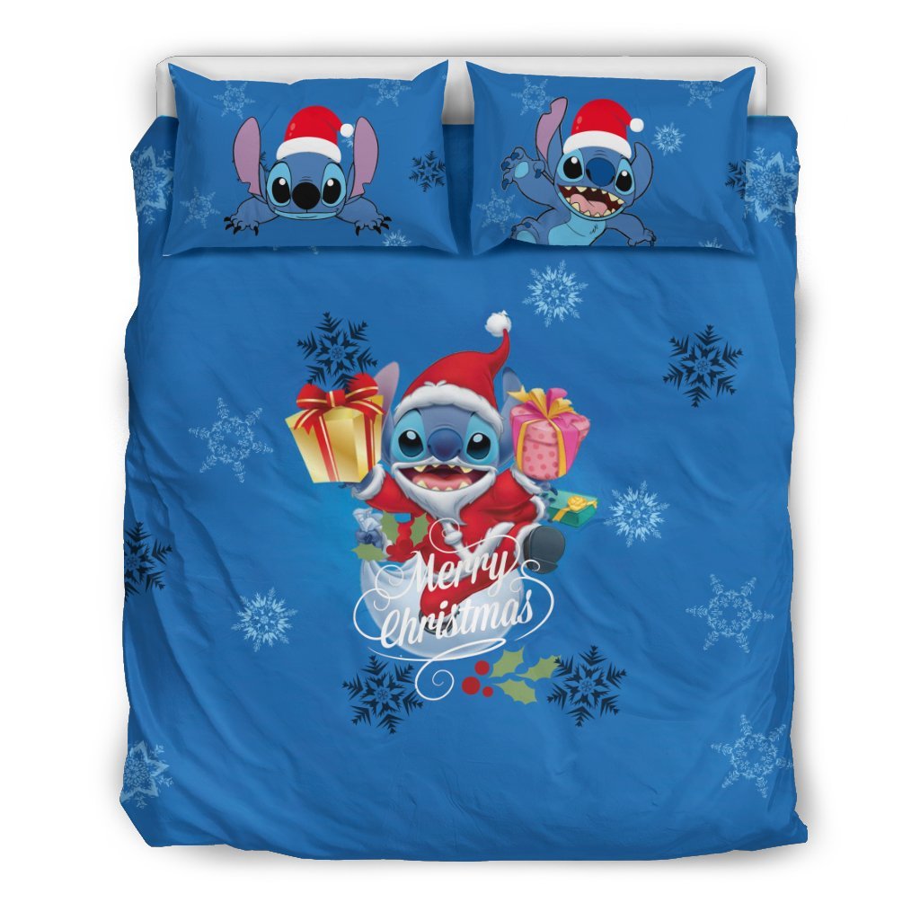 Stitch Christmas Bedding Set 4Duvet Cover And Pillowcase Set