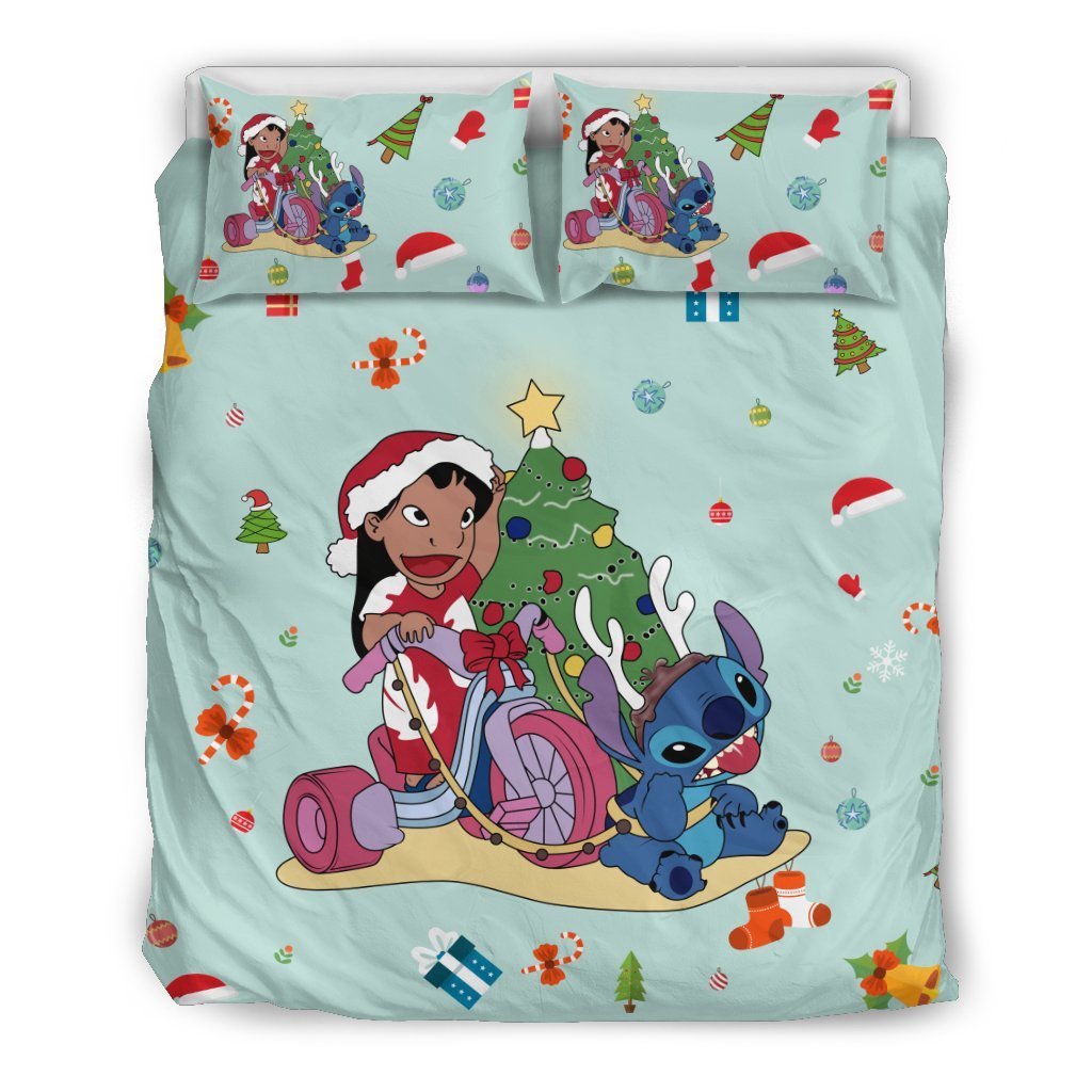 Stitch Christmas Bedding Set 5Duvet Cover And Pillowcase Set