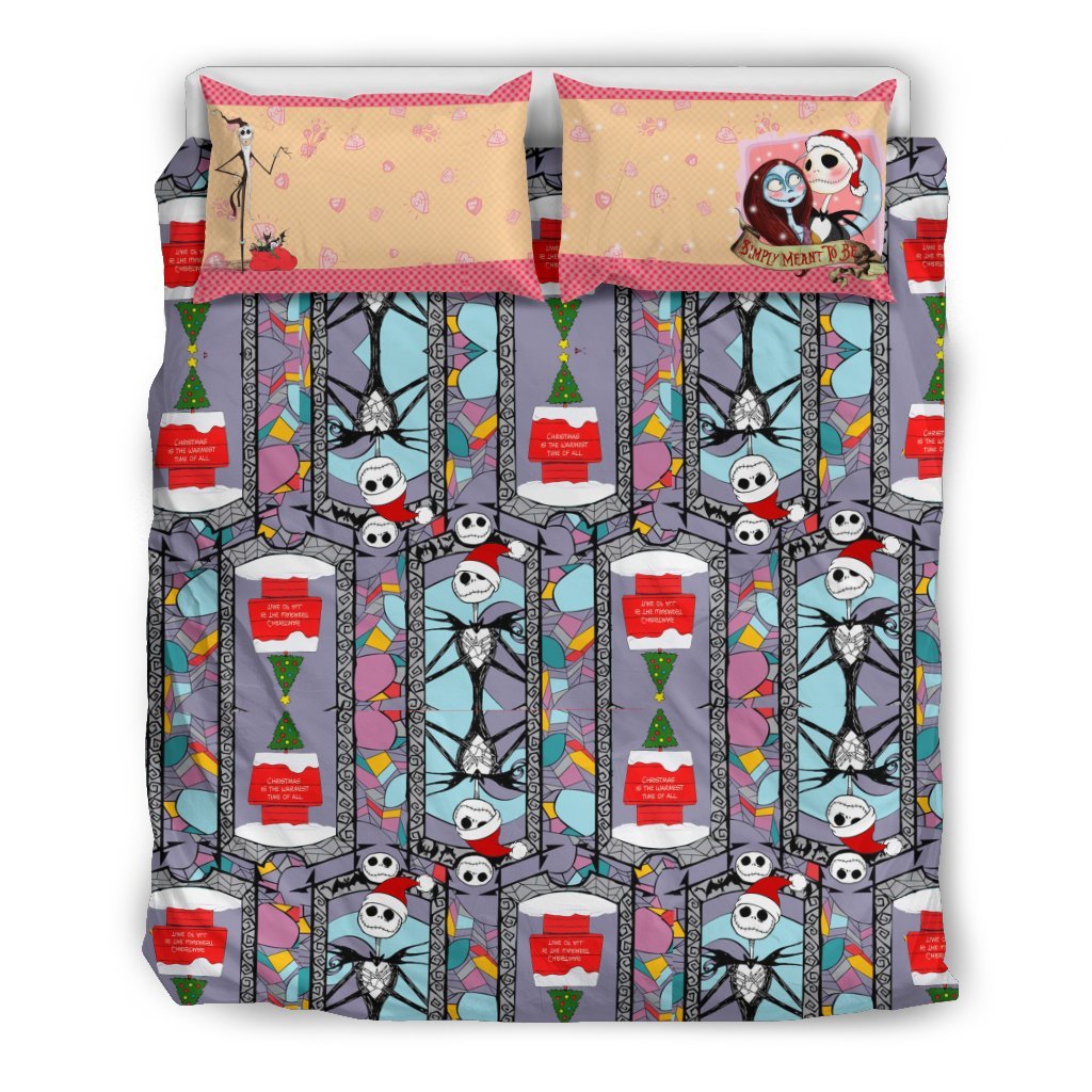 Jack Skellington Christmas Bedding Set 4Duvet Cover And Pillowcase Set