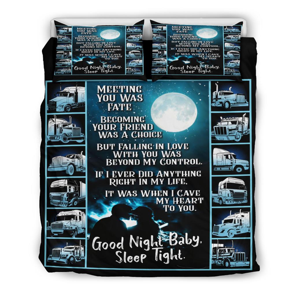 Trucker Driver Quilt Bedding Duvet Cover And Pillowcase Set
