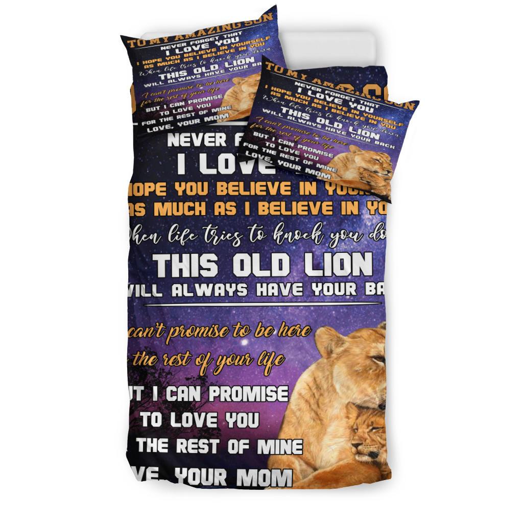 To My Amazing Son Lion Bedding Set Duvet Cover And Pillowcase Set