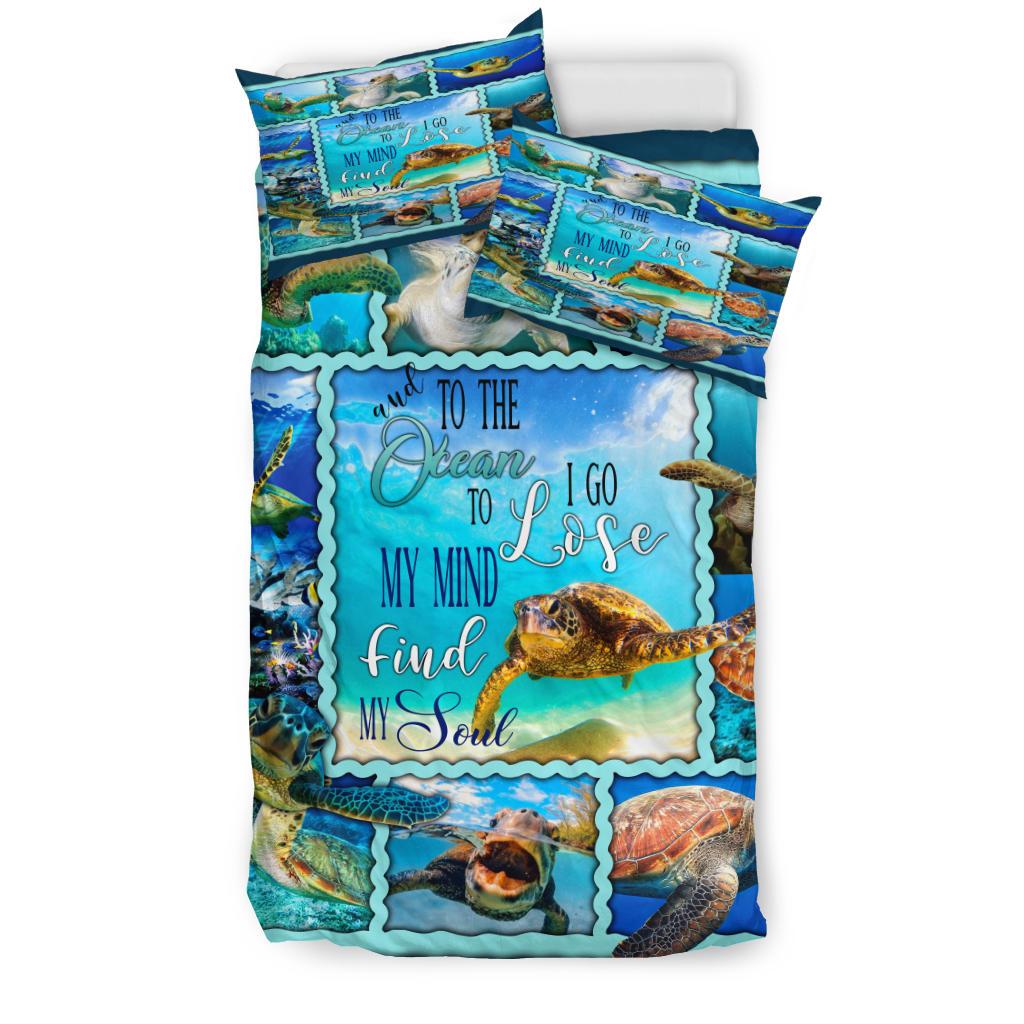 Turtle To The Ocean Bedding Duvet Cover And Pillowcase Set