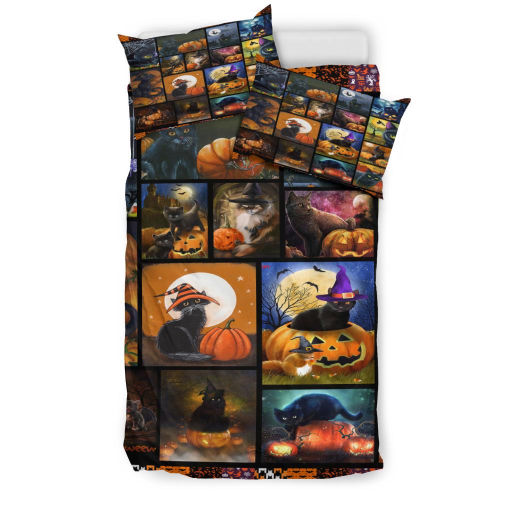 Quilt Cat Halloween Copy Bedding Duvet Cover And Pillowcase Set