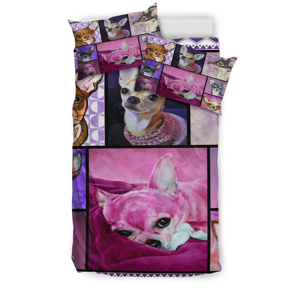 Quilt Chihuahua Bedding Duvet Cover And Pillowcase Set
