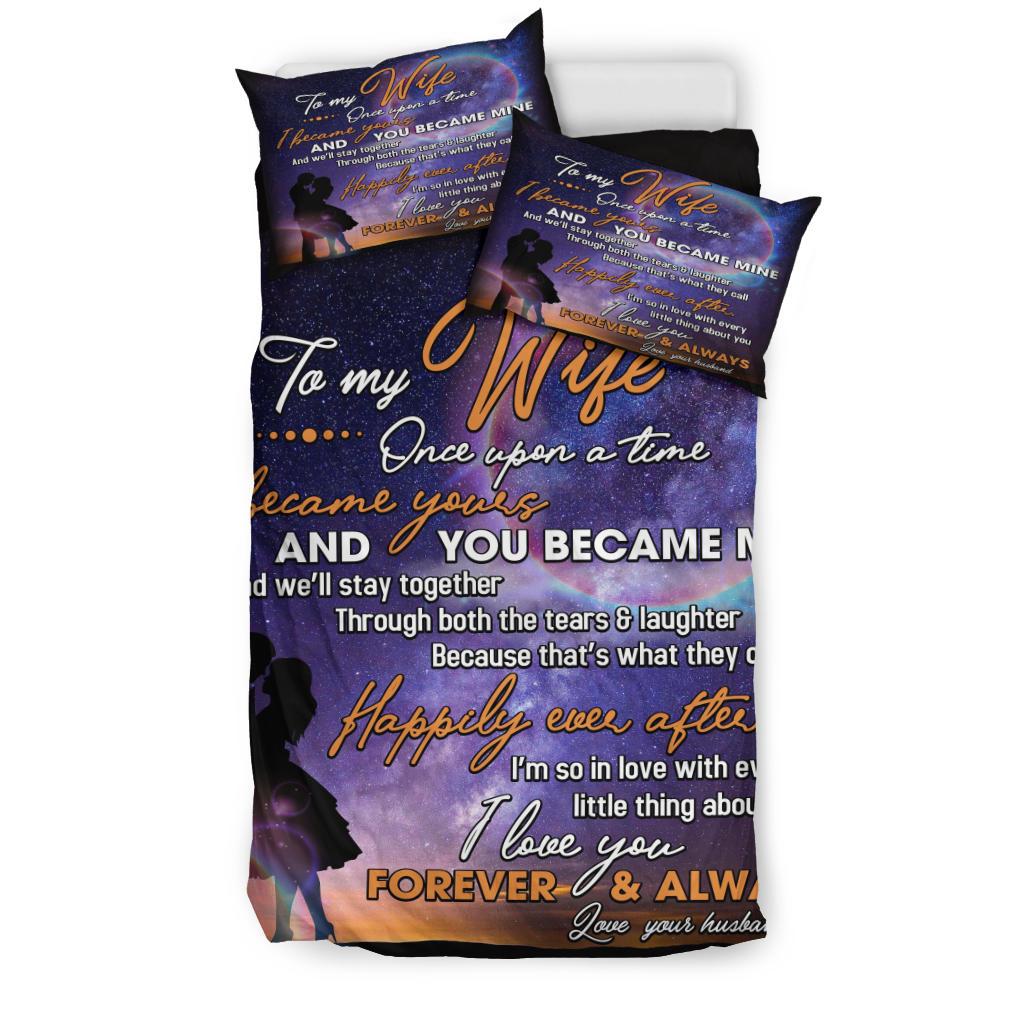 To My Wife Once Upon A Time Sky Bedding Duvet Cover And Pillowcase Set