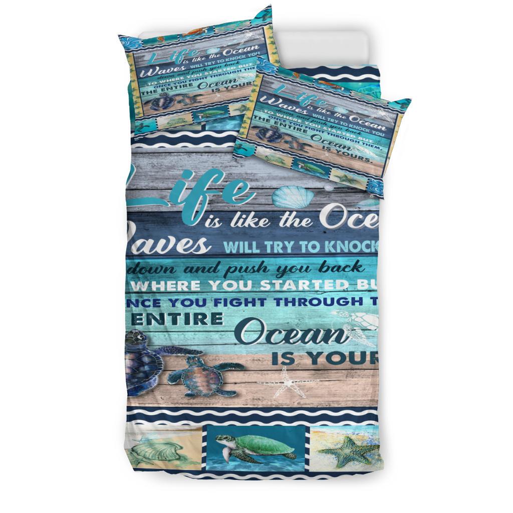 Turtlre Bedding Duvet Cover And Pillowcase Set