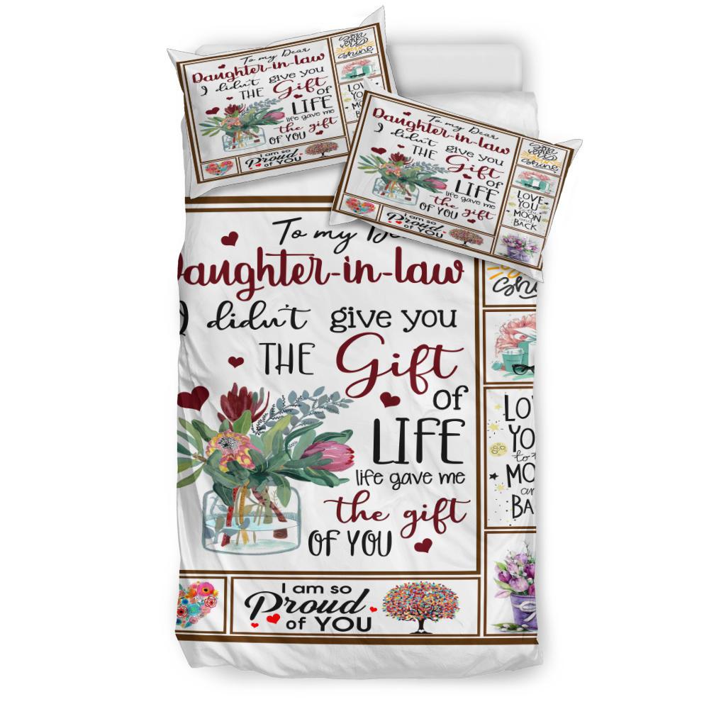 To My Dear Daughter In Law Bedding Duvet Cover And Pillowcase Set