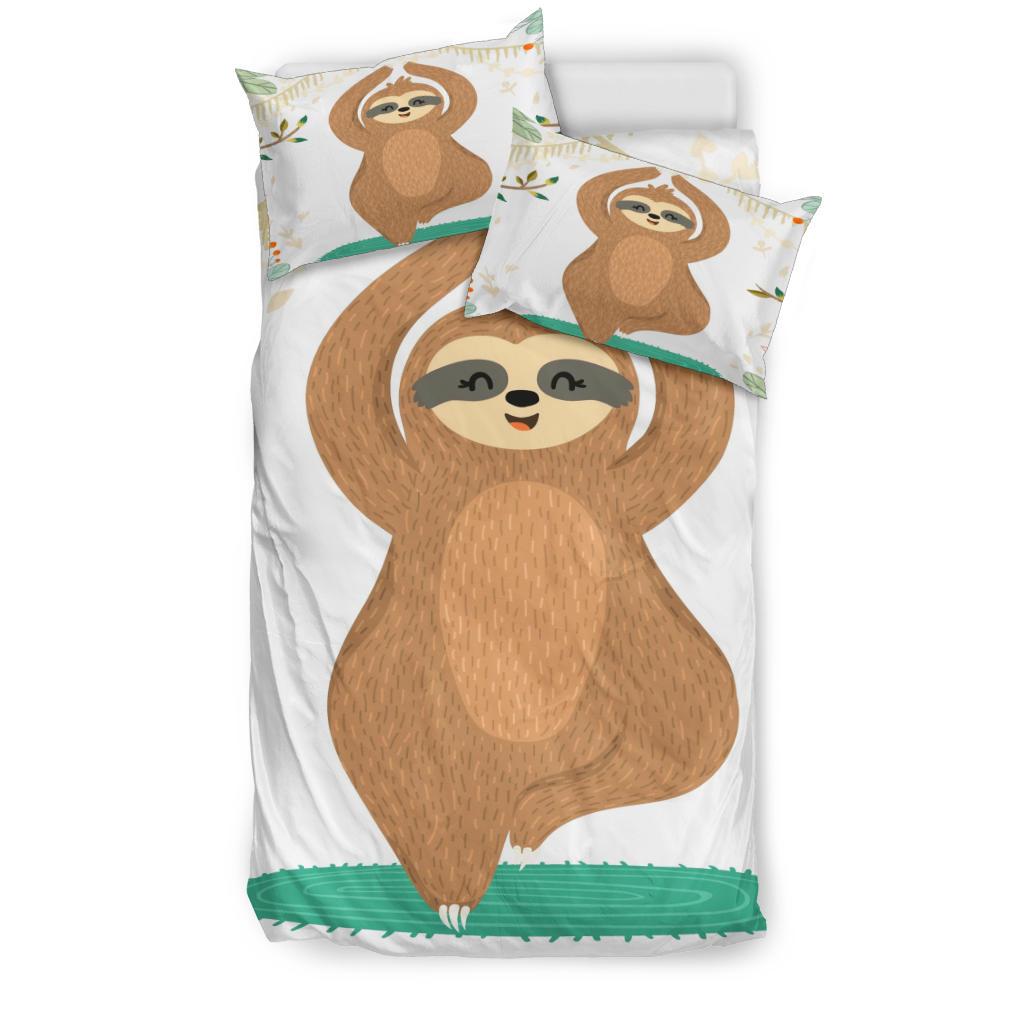 Yoga Sloth Bedding Duvet Cover And Pillowcase Set