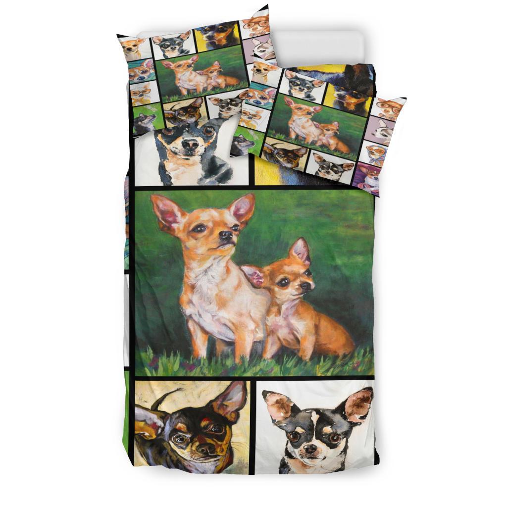 Cute Chihuahua Bedding Duvet Cover And Pillowcase Set