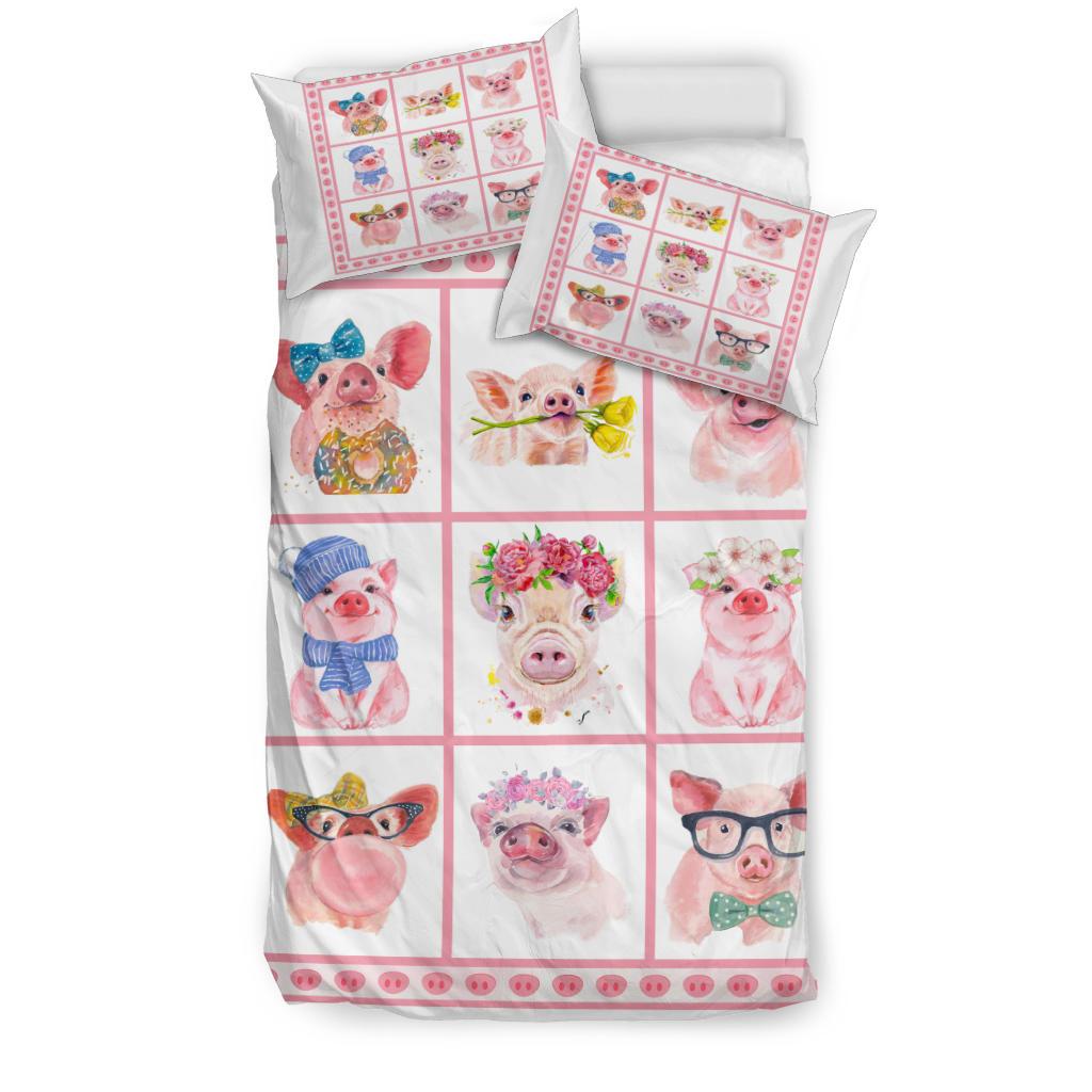 Cute Pig Bedding Duvet Cover And Pillowcase Set