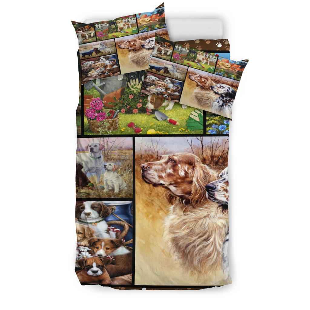 Dogs And Puppies Bedding Duvet Cover And Pillowcase Set