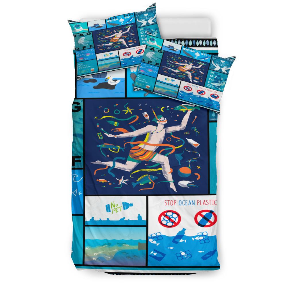 Save Our Oceans Bedding Duvet Cover And Pillowcase Set