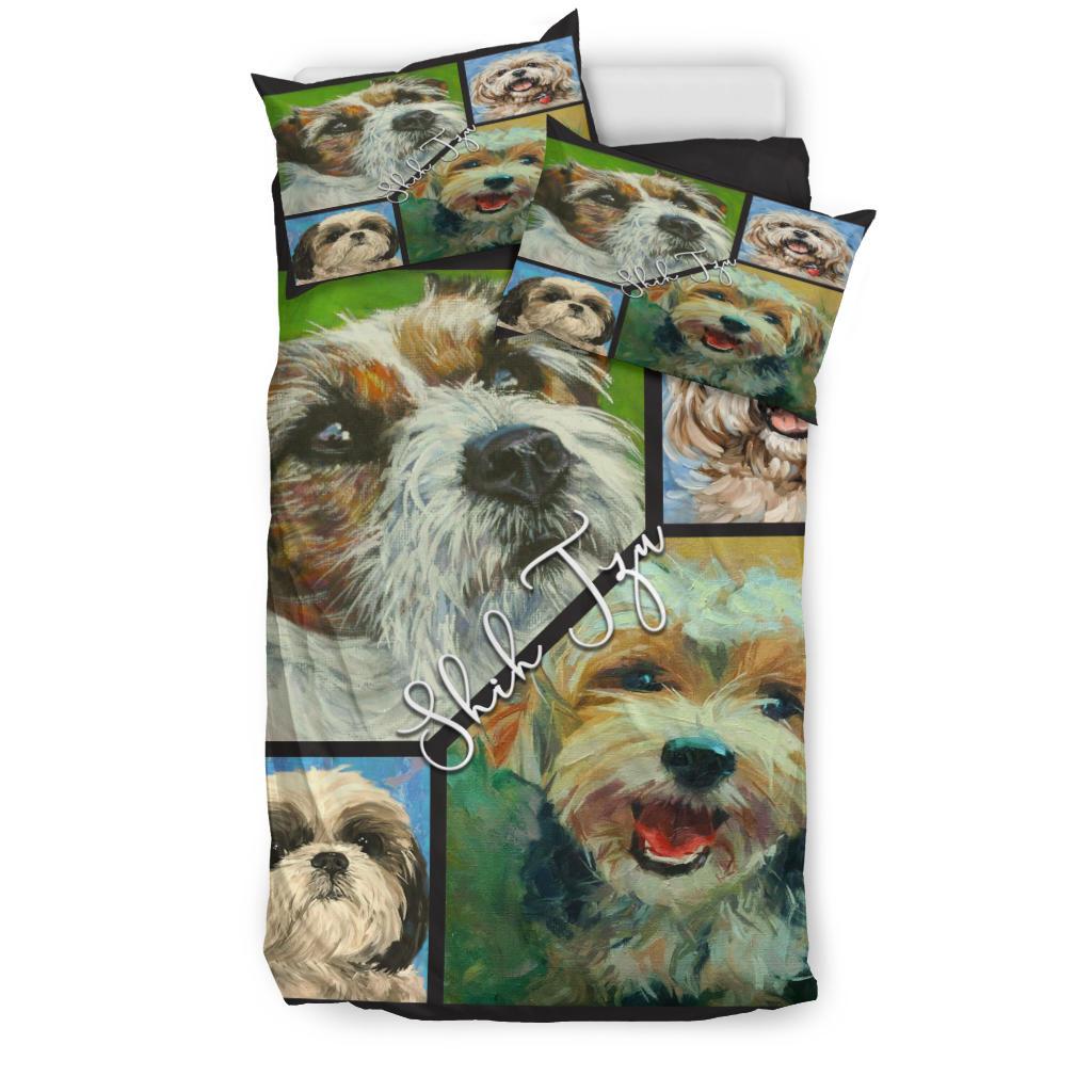 Shih Tzu Bedding Duvet Cover And Pillowcase Set