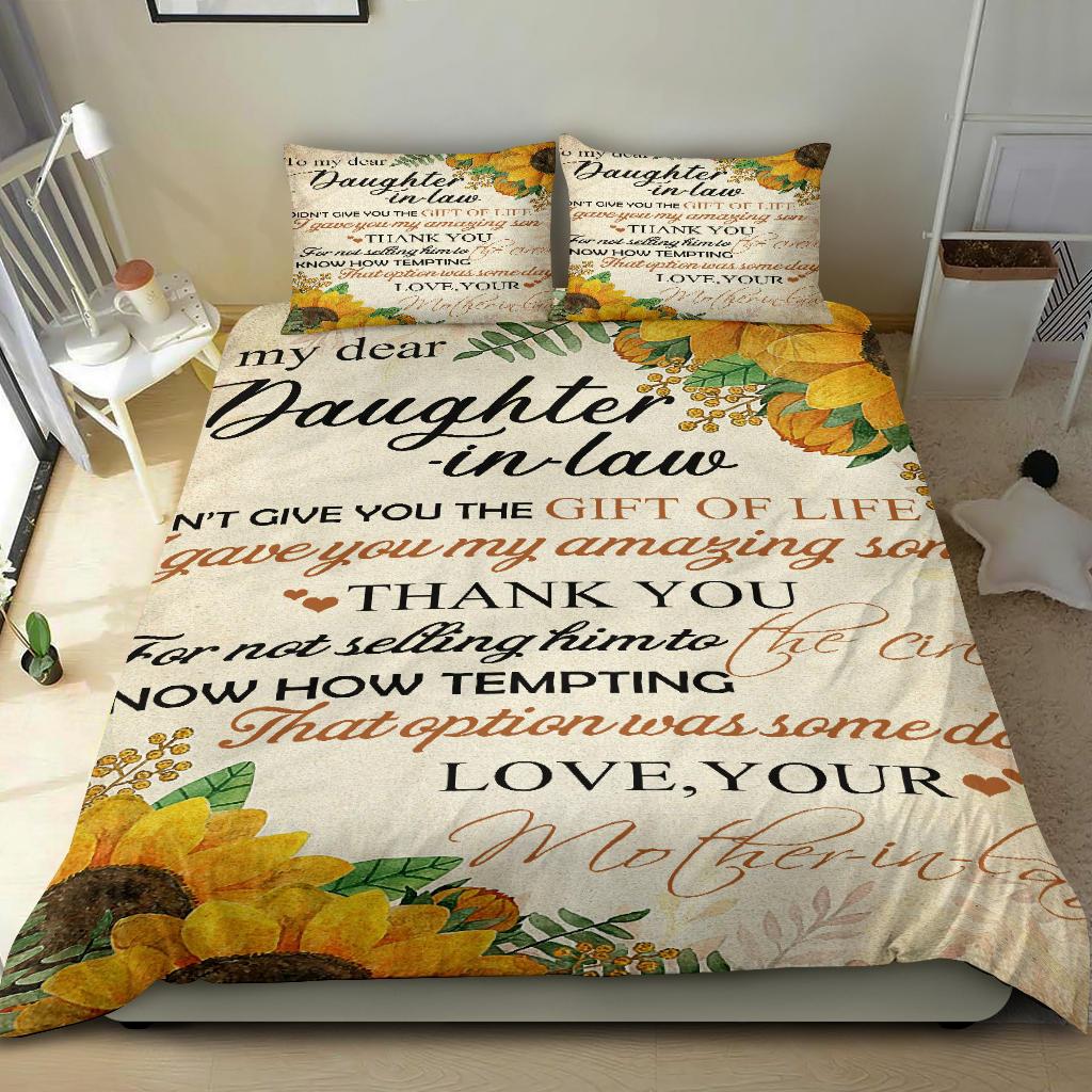 Sunflower Family Quilt Bedding Duvet Cover And Pillowcase Set