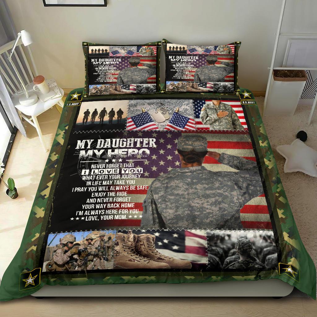 Army Veteran Soldier Female Veteran Quilt Bedding Duvet Cover And Pillowcase Set