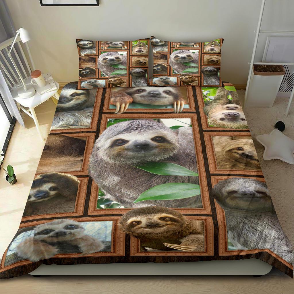 Sloth Quilt Bedding Duvet Cover And Pillowcase Set