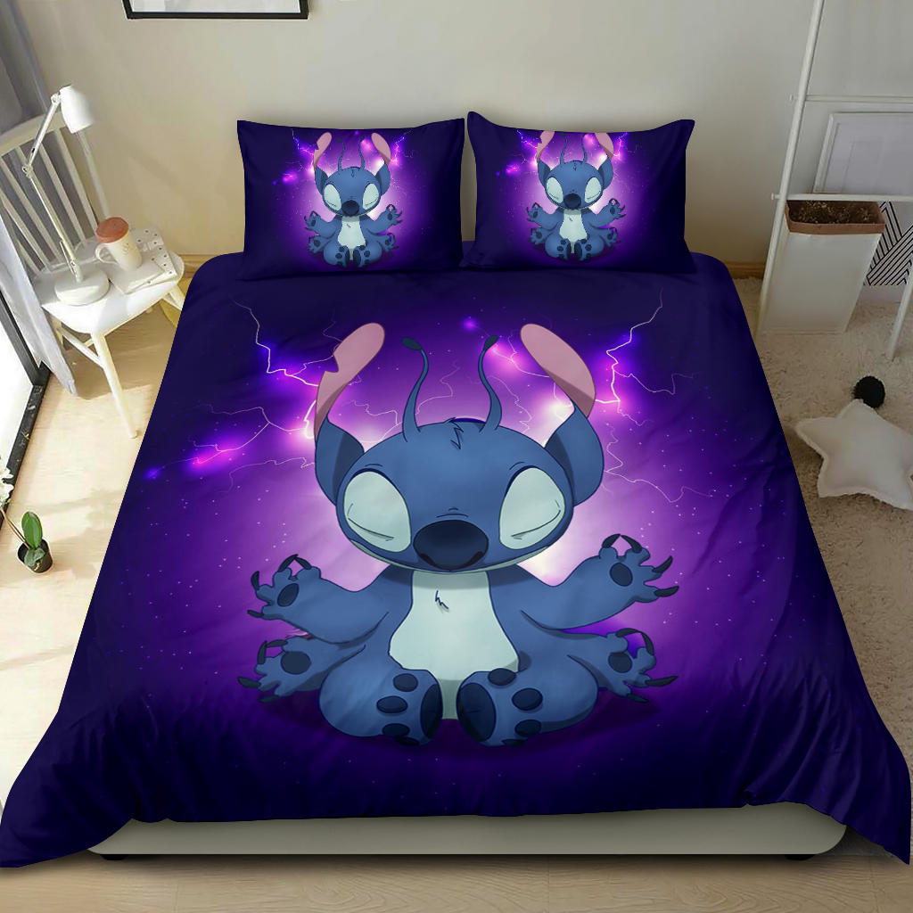 Stitch Do Yoga Funny Custom Premium Bedding Set Duvet Cover And Pillow Cases