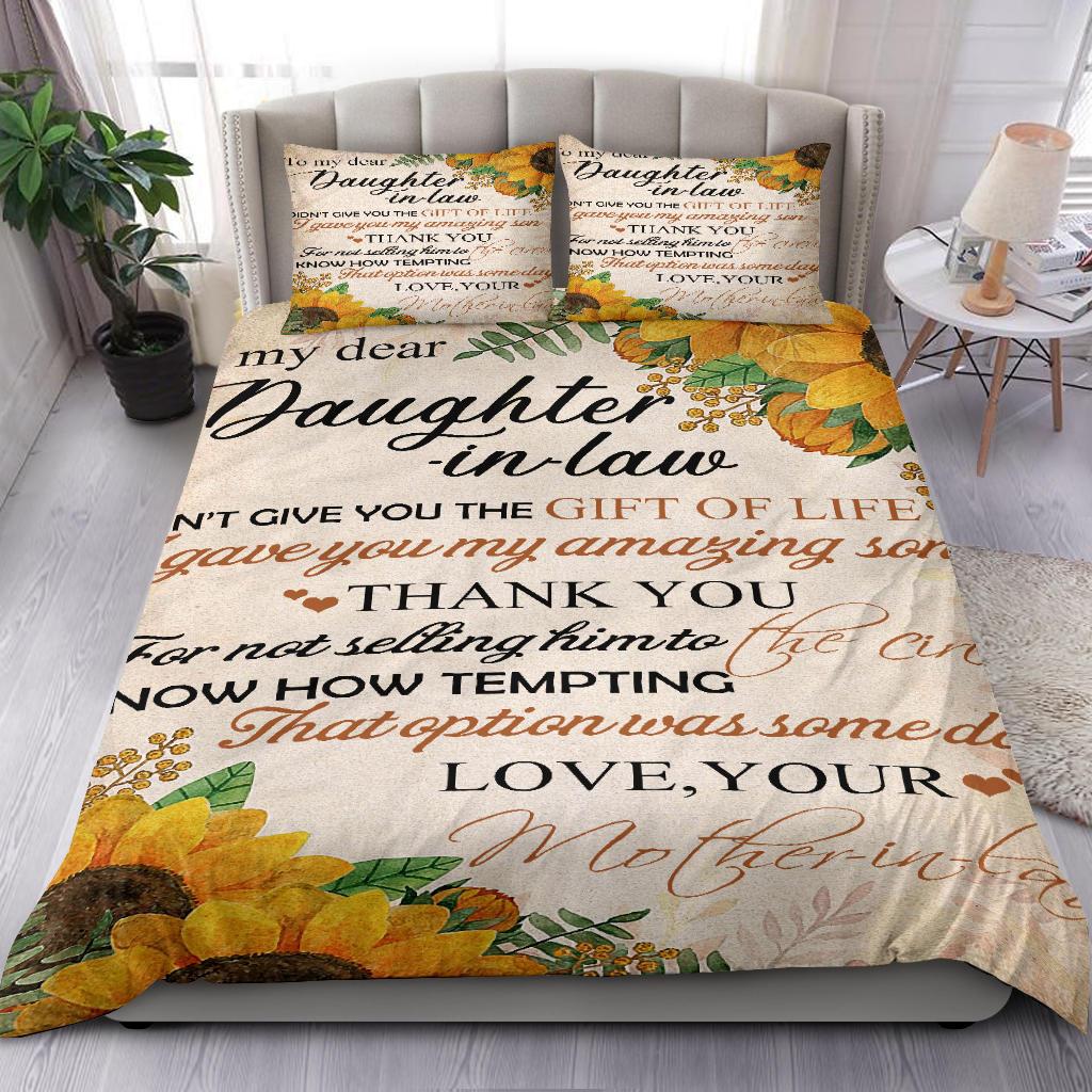 Sunflower Family Quilt Bedding Duvet Cover And Pillowcase Set
