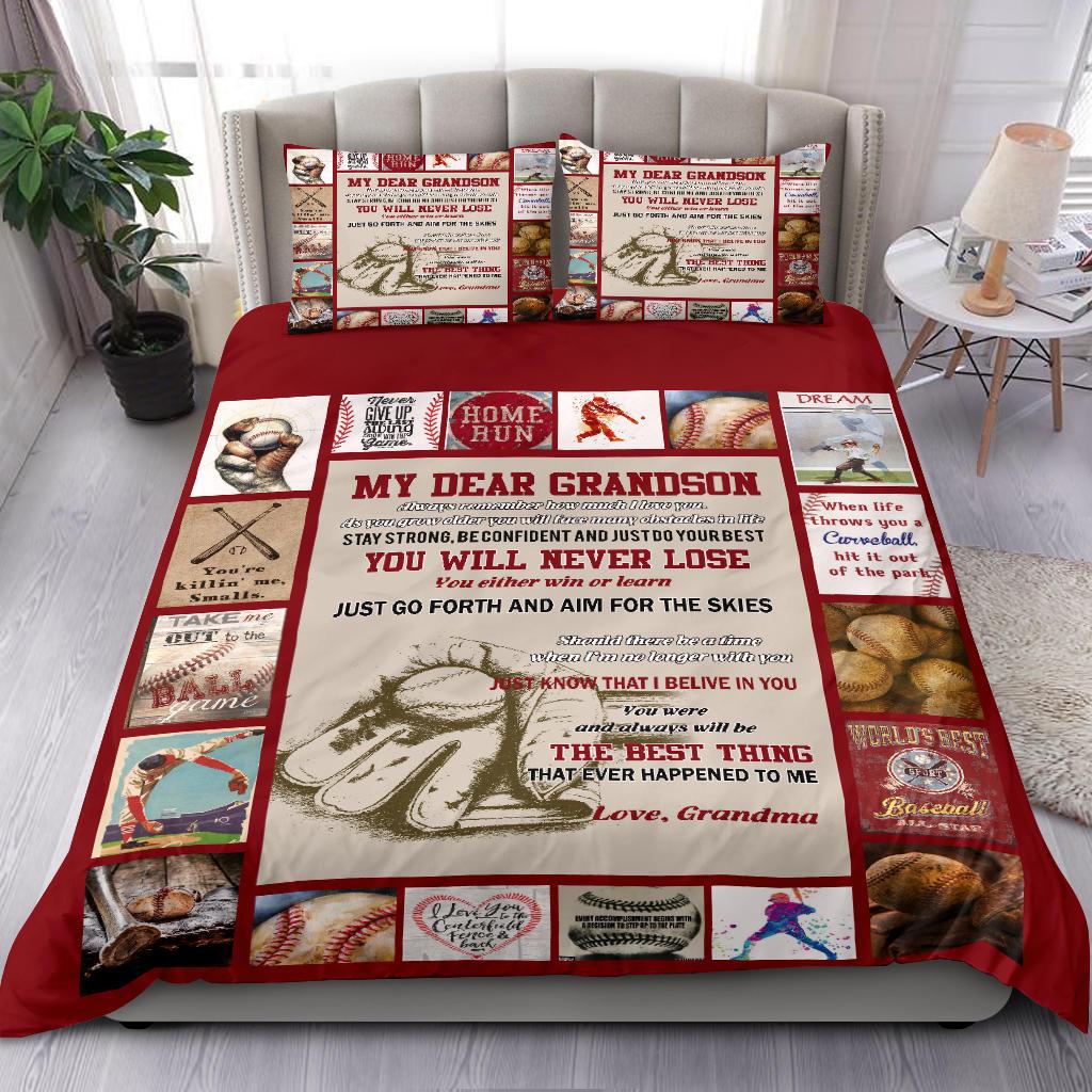 Baseball Bedding Duvet Cover And Pillowcase Set
