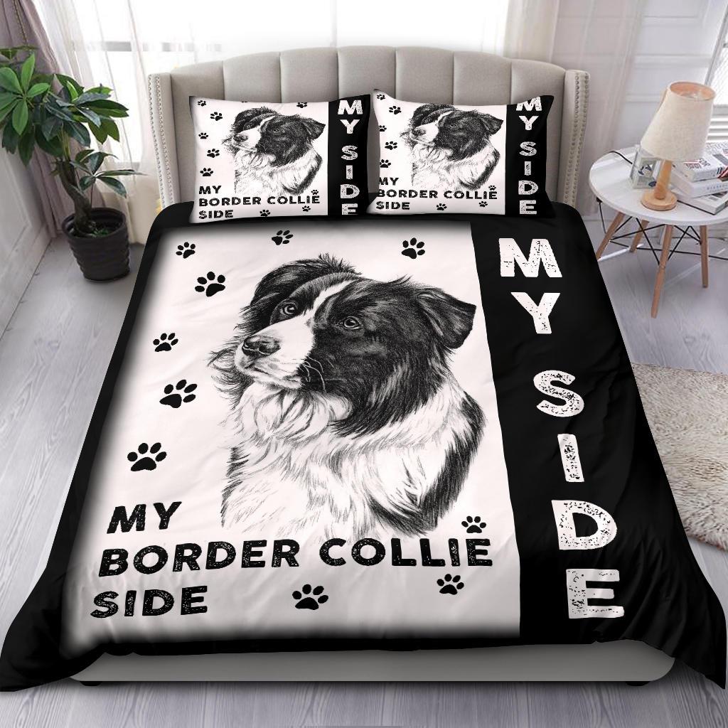 Quilt Border Collie Bedding Duvet Cover And Pillowcase Set