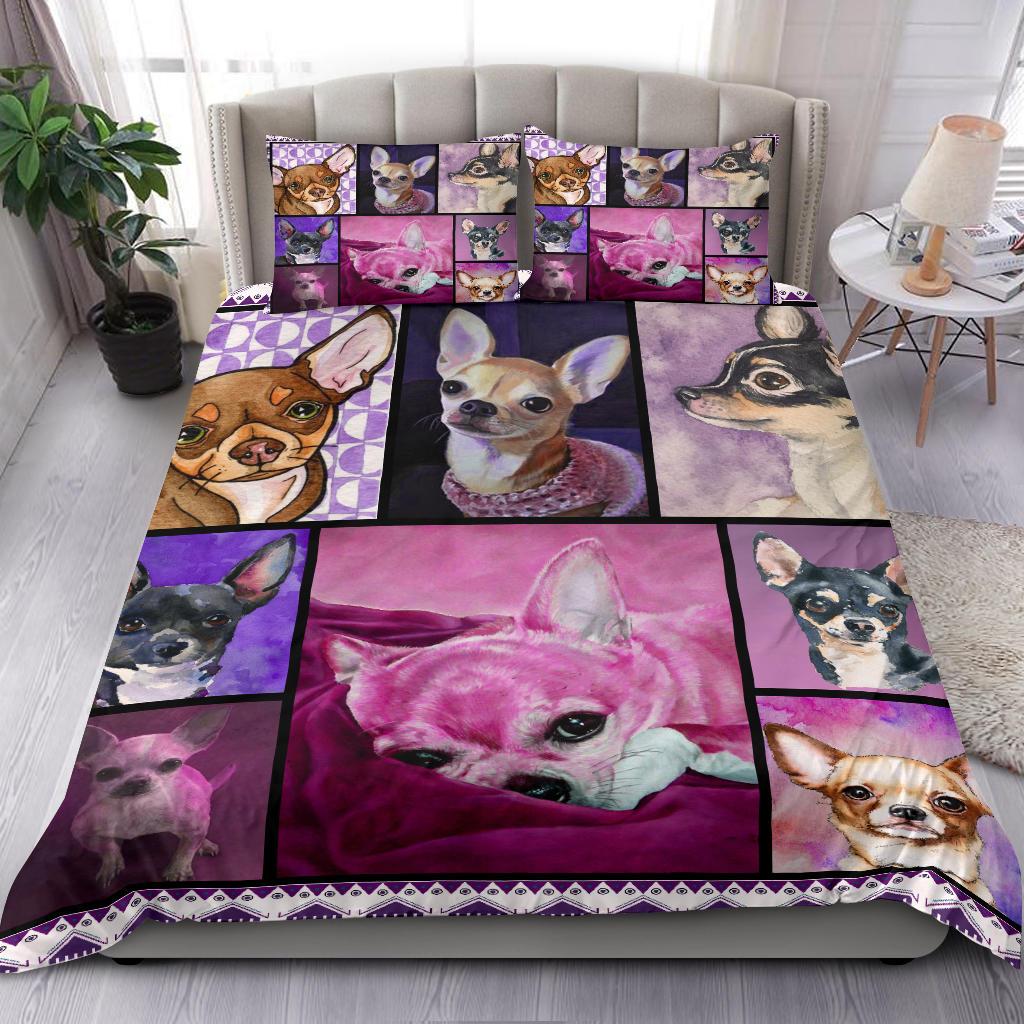 Quilt Chihuahua Bedding Duvet Cover And Pillowcase Set