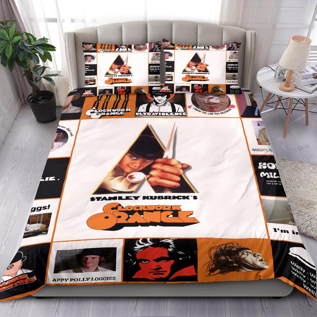 A Clockwork Orange Quilt Bedding Duvet Cover And Pillowcase Set