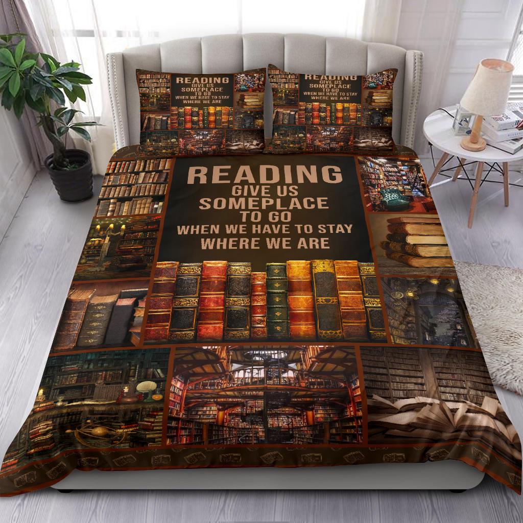 Book Quilt Bedding Duvet Cover And Pillowcase Set