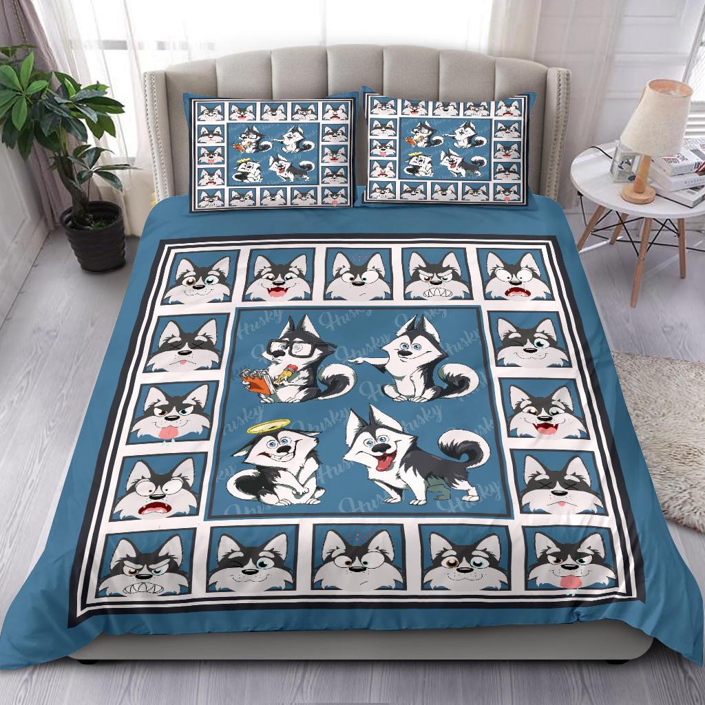 Cute Husky Bedding Duvet Cover And Pillowcase Set